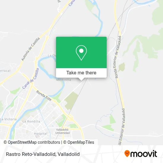 Rastro Reto-Valladolid map