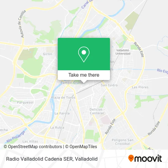 Radio Valladolid Cadena SER map