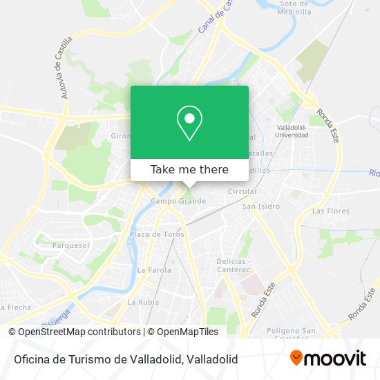 mapa Oficina de Turismo de Valladolid