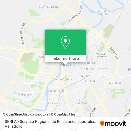 SERLA - Servicio Regional de Relaciones Laborales map