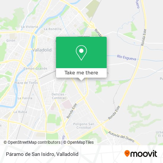 Páramo de San Isidro map