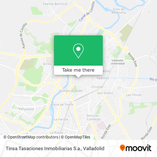 mapa Tinsa Tasaciones Inmobiliarias S.a.