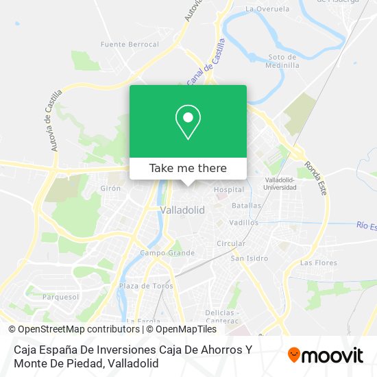 How to to Caja España De Inversiones Caja De Y Monte De in Valladolid by Bus?