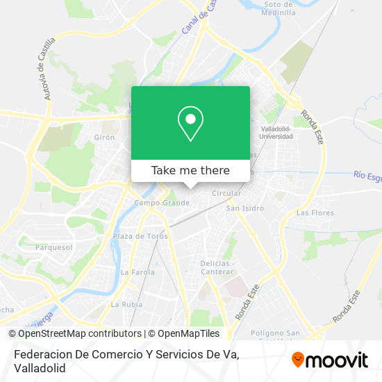 Federacion De Comercio Y Servicios De Va map