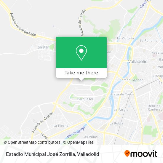 mapa Estadio Municipal José Zorrilla