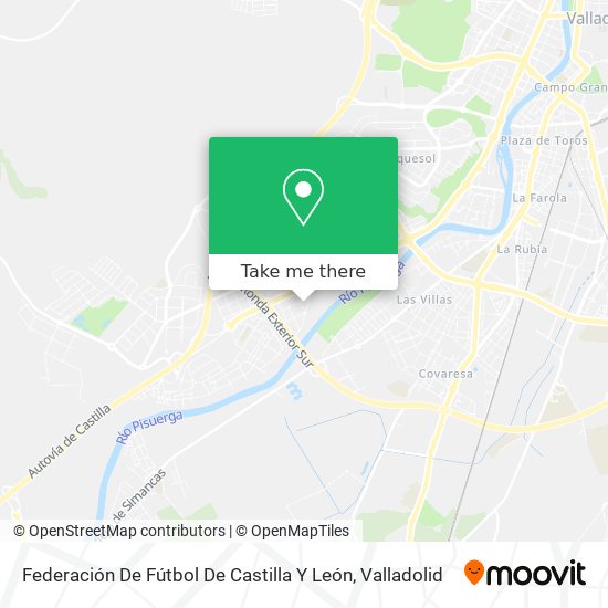 Federación De Fútbol De Castilla Y León map