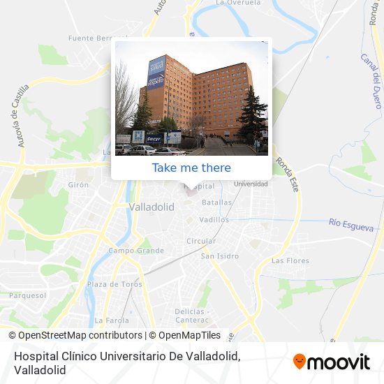 mapa Hospital Clínico Universitario De Valladolid