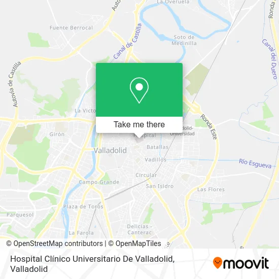 Hospital Clínico Universitario De Valladolid map