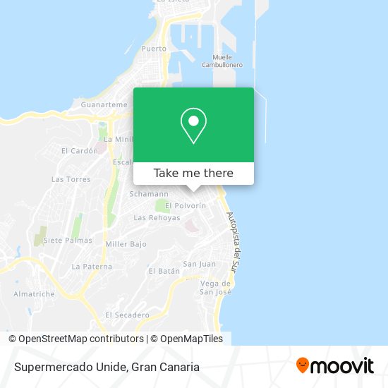 Supermercado Unide map