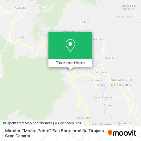 Mirador ""Monte Pobre"" San Bartolomé De Tirajana map