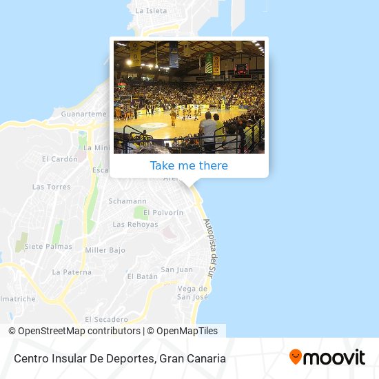 mapa Centro Insular De Deportes