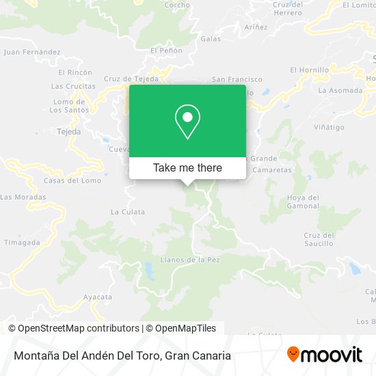 Montaña Del Andén Del Toro map