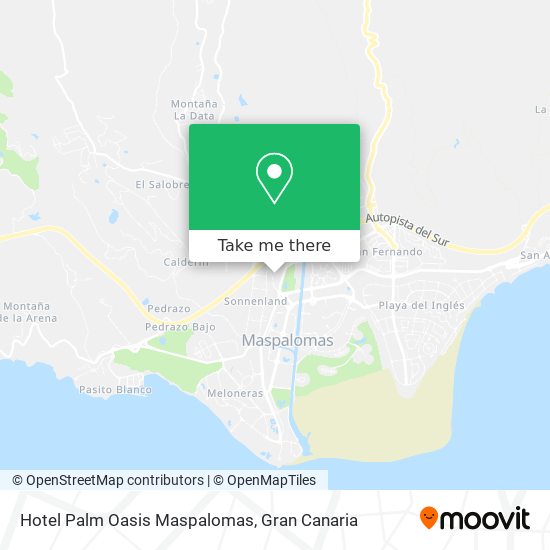 Hotel Palm Oasis Maspalomas map