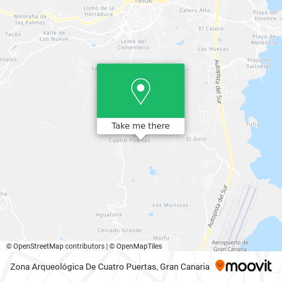 Zona Arqueológica De Cuatro Puertas map