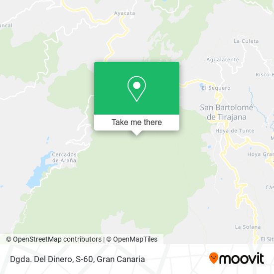 Dgda. Del Dinero, S-60 map