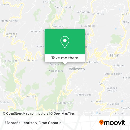 Montaña Lentisco map
