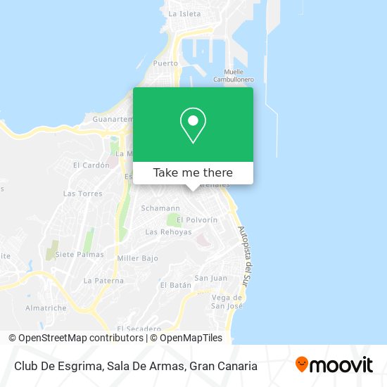 Club De Esgrima, Sala De Armas map