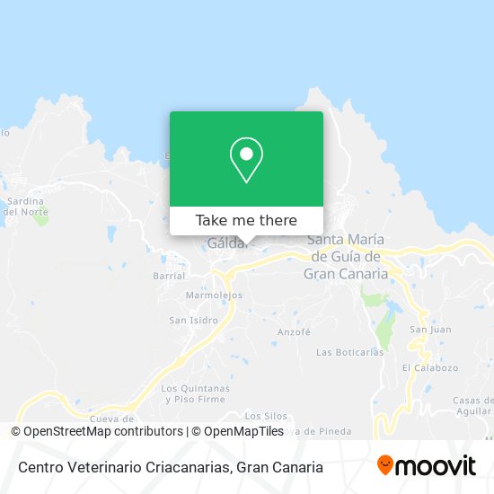 Centro Veterinario Criacanarias map