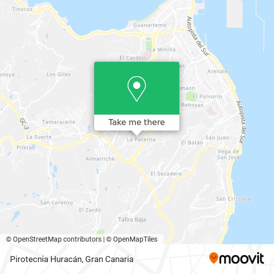 Pirotecnia Huracán map
