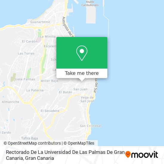 mapa Rectorado De La Universidad De Las Palmas De Gran Canaria