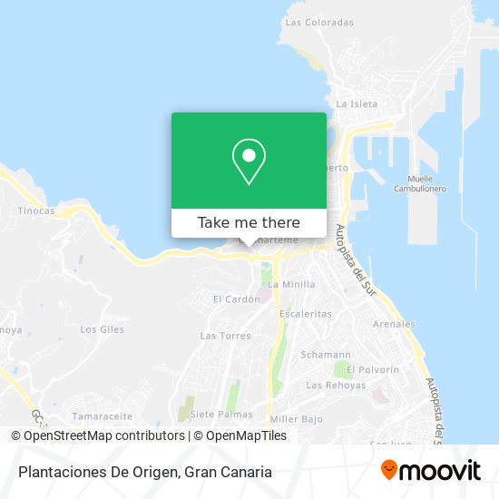 Plantaciones De Origen map