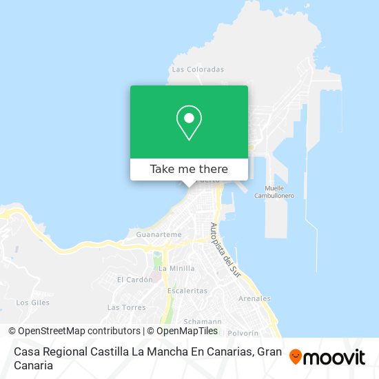 Casa Regional Castilla La Mancha En Canarias map