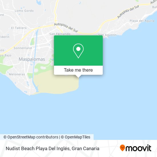 Nudist Beach Playa Del Inglés map