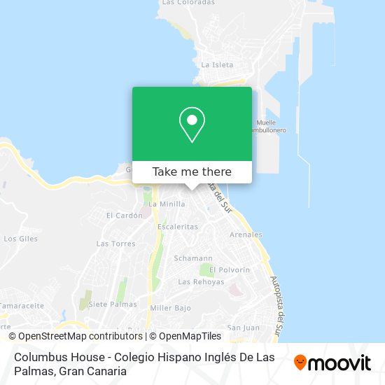 Columbus House - Colegio Hispano Inglés De Las Palmas map