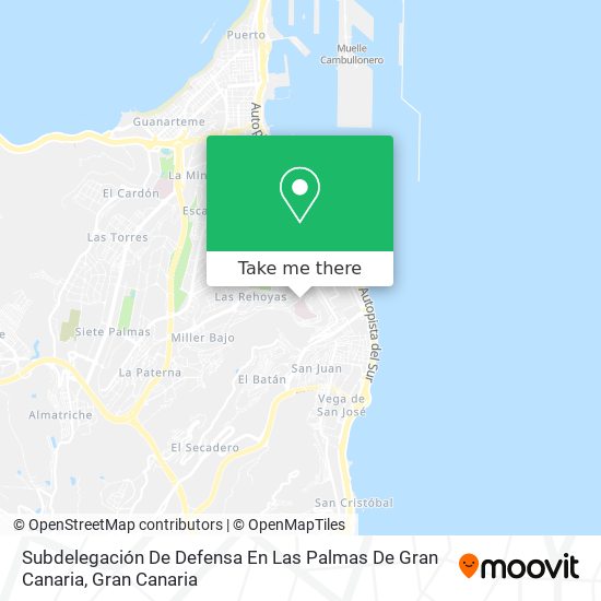 Subdelegación De Defensa En Las Palmas De Gran Canaria map