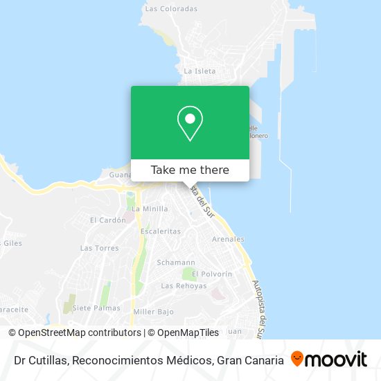 Dr Cutillas, Reconocimientos Médicos map