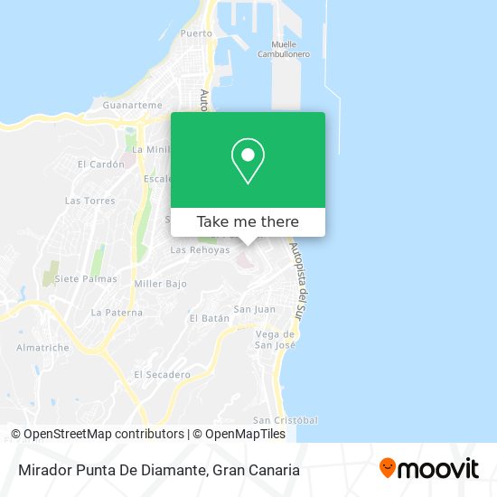 Mirador Punta De Diamante map