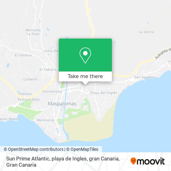 Sun Prime Atlantic, playa de Ingles, gran Canaria map