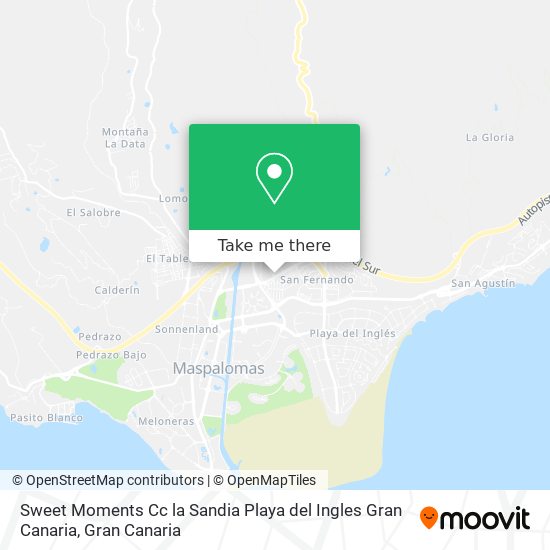 mapa Sweet Moments Cc la Sandia Playa del Ingles Gran Canaria