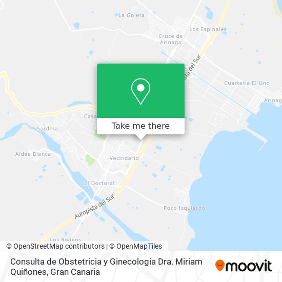 Consulta de Obstetricia y Ginecologia Dra. Miriam Quiñones map