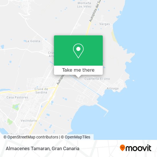 Almacenes Tamaran map