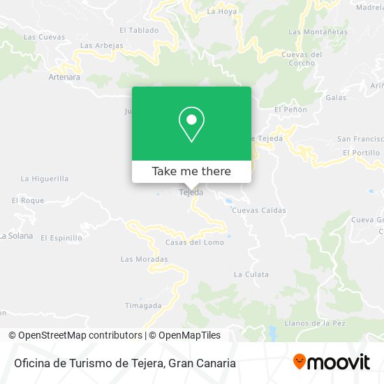 Oficina de Turismo de Tejera map