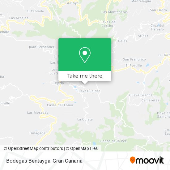 Bodegas Bentayga map