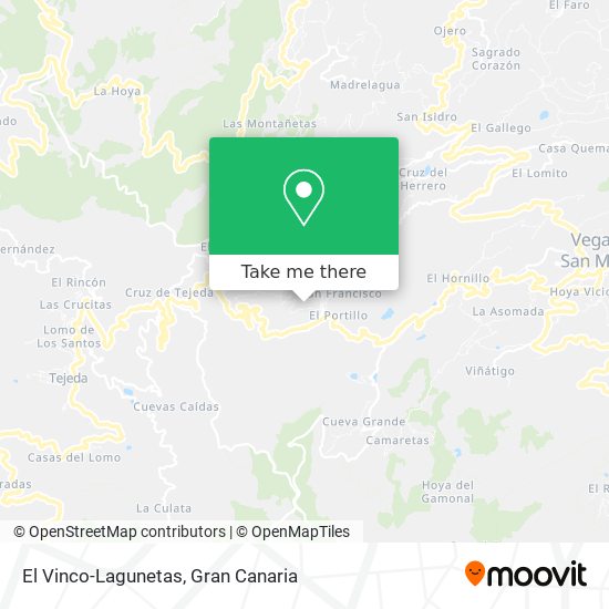 mapa El Vinco-Lagunetas