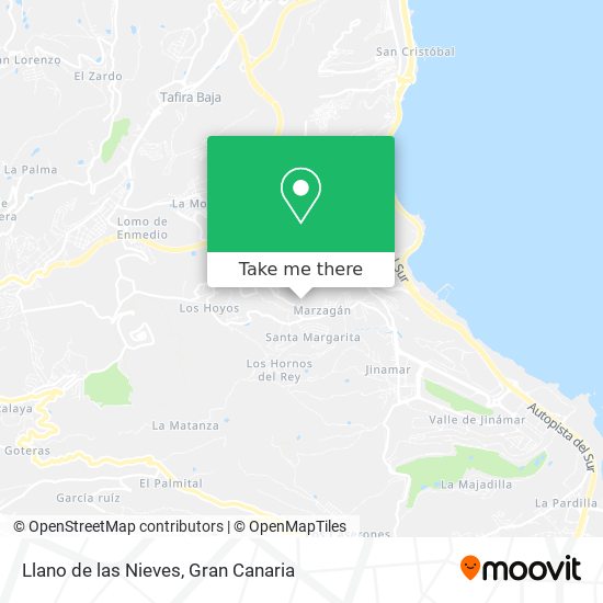 Llano de las Nieves map