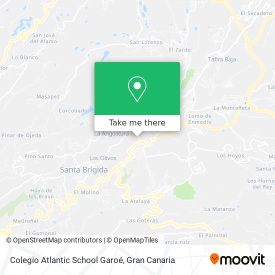 Colegio Atlantic School Garoé map