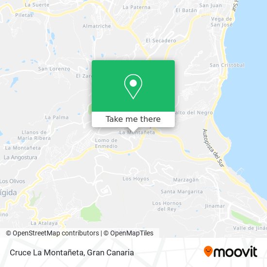 Cruce La Montañeta map