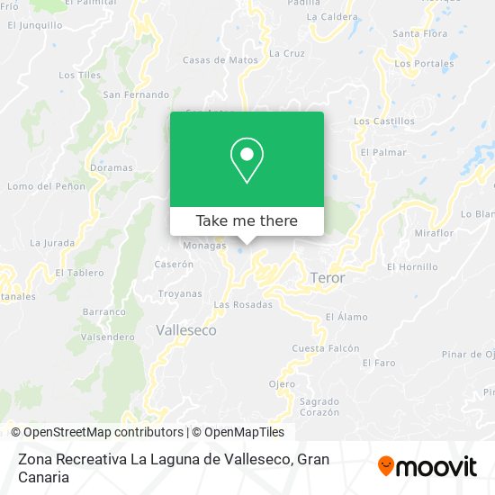 mapa Zona Recreativa La Laguna de Valleseco