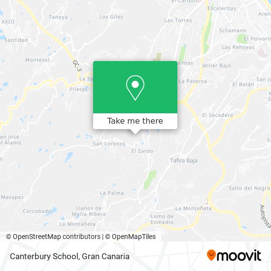 Canterbury School map