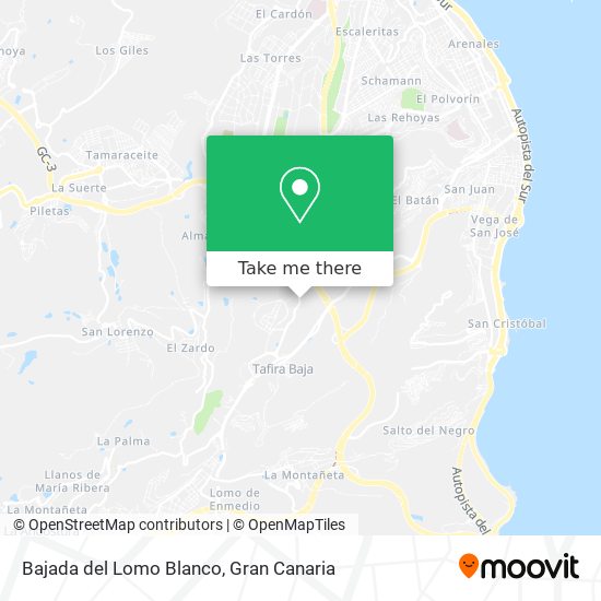 Bajada del Lomo Blanco map
