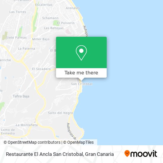 mapa Restaurante El Ancla San Cristobal