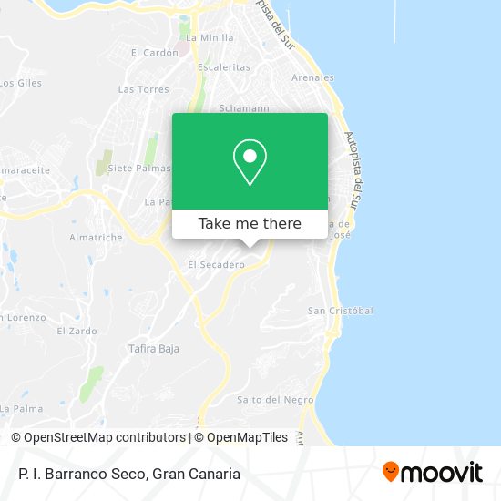 P. I. Barranco Seco map