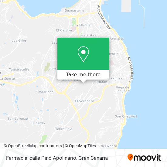 mapa Farmacia, calle Pino Apolinario