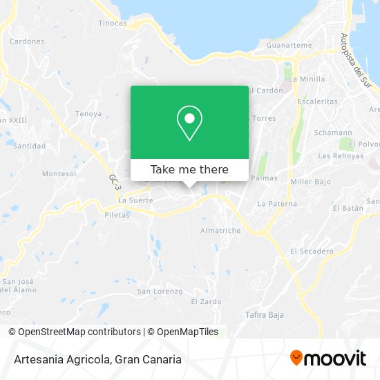 Artesania Agricola map