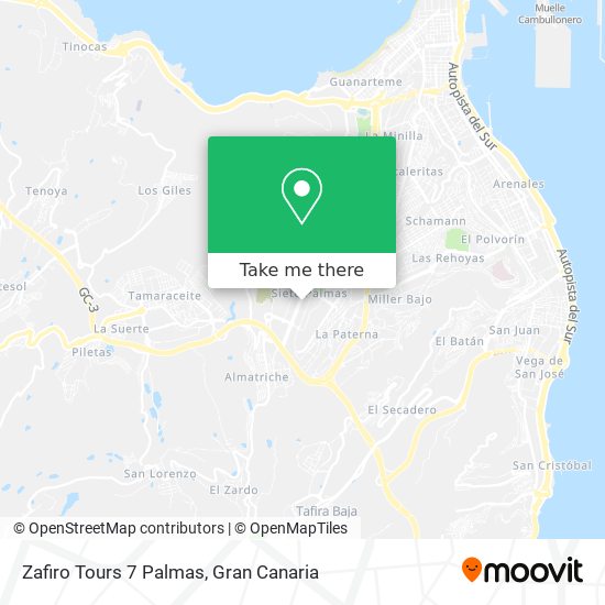 Zafiro Tours 7 Palmas map