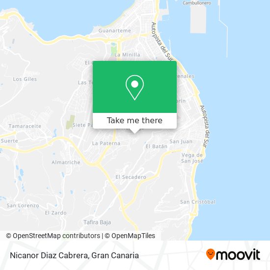 Nicanor Diaz Cabrera map